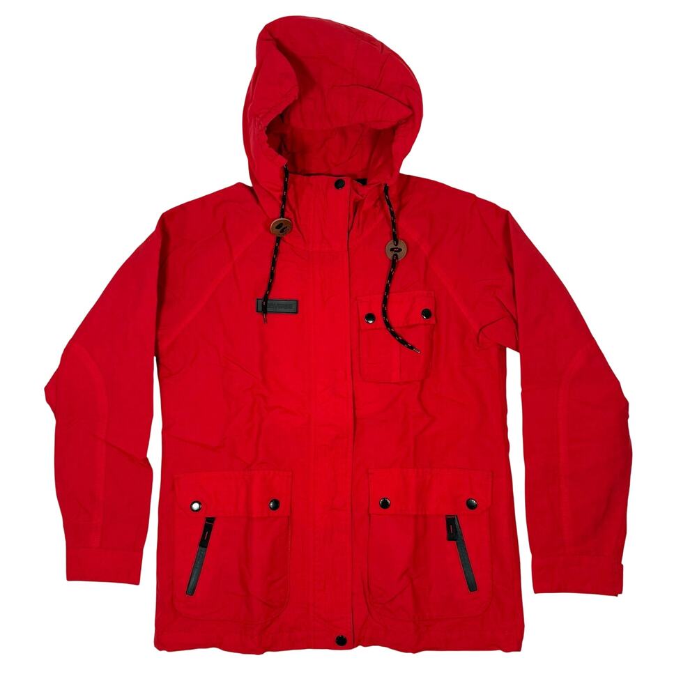 Converse Men's XS Red Jacket Rain Resistant Zip Pocket